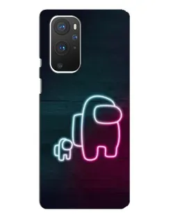 Чехол для OnePlus 9 Pro с картинкой «Among Us неон-арт»