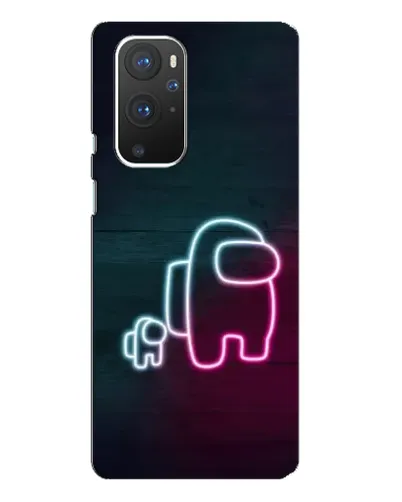 Чехол для OnePlus 9 Pro с картинкой «Among Us неон-арт»