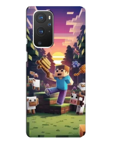 Чехол для OnePlus 9 Pro с картинкой «Стив на ферме»