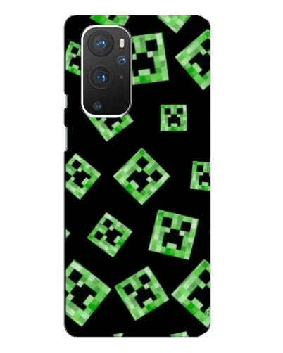 Чехол для OnePlus 9 Pro с картинкой «Паттерн с криперами»