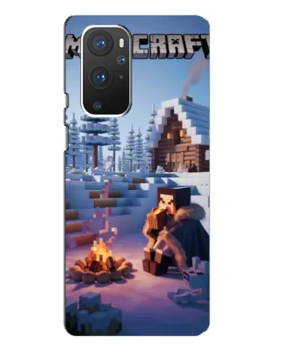 Чехол для OnePlus 9 Pro с картинкой «Зимний Minecraft»