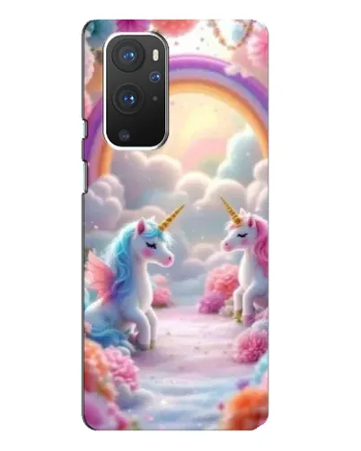 Чохол для OnePlus 9 Pro з картинкою «Веселка і єдинороги»