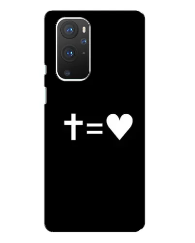 Чехол для OnePlus 9 Pro с картинкой «Крест и Сердце»