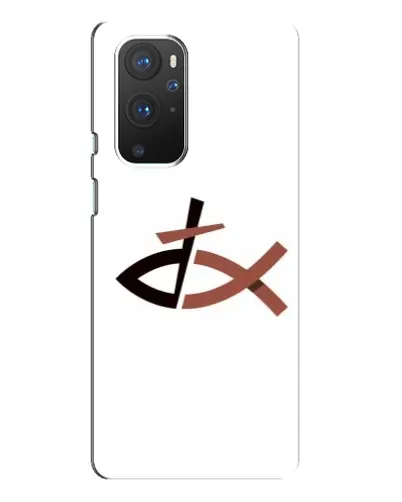 Чехол для OnePlus 9 Pro с картинкой «Рыба и крест»