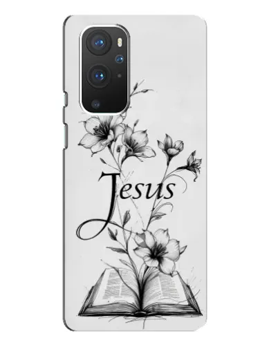 Чехол для OnePlus 9 Pro с картинкой «Цветы и Библия»
