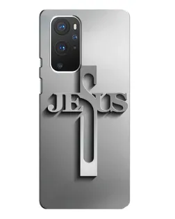 Чохол для OnePlus 9 Pro з картинкою «Металевий хрест Jesus»
