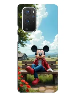 Чехол для OnePlus 9 Pro с картинкой «Микки на скамейке»
