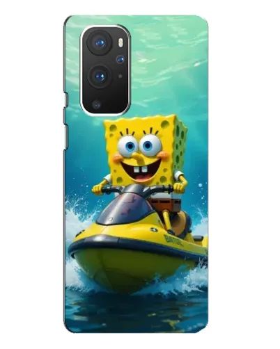 Чохол для OnePlus 9 Pro з картинкою «Спанч Боб на гідроциклі»
