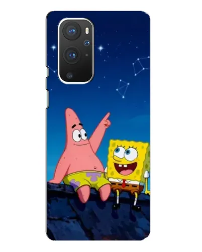 Чохол для OnePlus 9 Pro з картинкою «Губка Боб та Патрік вночі»