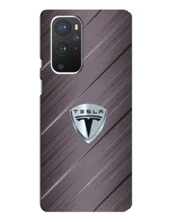 Чехол для OnePlus 9 Pro с картинкой «Металлическая текстура Tesla»