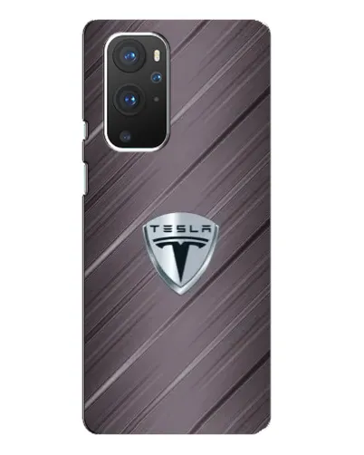 Чехол для OnePlus 9 Pro с картинкой «Металлическая текстура Tesla»