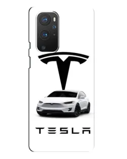 Чехол для OnePlus 9 Pro с картинкой «Tesla White Style»