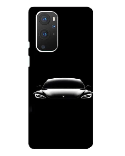 Чехол для OnePlus 9 Pro с картинкой «Фары Tesla Night»