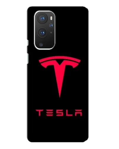 Чехол для OnePlus 9 Pro с картинкой «Tesla Red Logo»