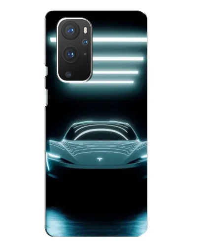 Чехол для OnePlus 9 Pro с картинкой «Tesla в неоне»