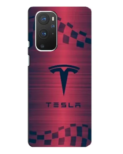 Чехол для OnePlus 9 Pro с картинкой «Тесла красный карбон»