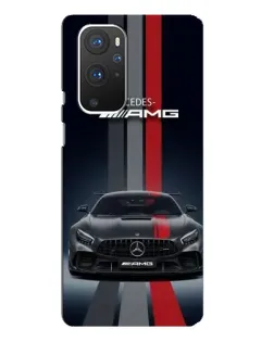 Чехол для OnePlus 9 Pro с картинкой «Mercedes — белый карбон»