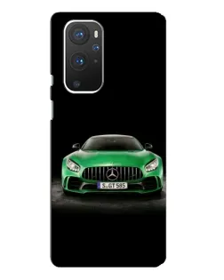Чехол для OnePlus 9 Pro с картинкой «Mercedes — неоновый лого»