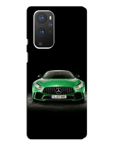 Чехол для OnePlus 9 Pro с картинкой «Mercedes — неоновый лого»