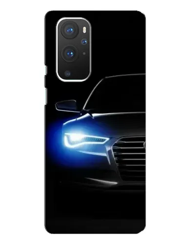 Чехол для OnePlus 9 Pro с картинкой «Неоновый взгляд Audi»