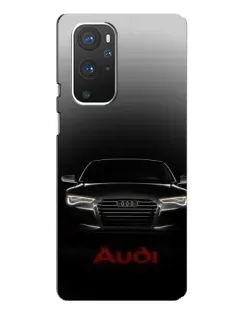 Чехол для OnePlus 9 Pro с картинкой «Audi — градиентный контур»