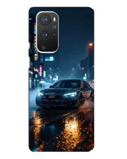 Чехол для OnePlus 9 Pro с картинкой «Ночной город и Audi»