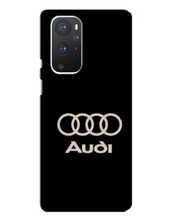Чехол для OnePlus 9 Pro с картинкой «Audi — золотой логотип»
