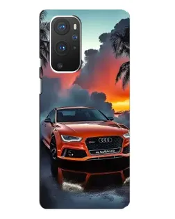 Чехол для OnePlus 9 Pro с картинкой «Audi — закат»