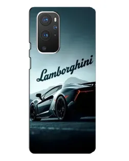 Чехол для OnePlus 9 Pro с картинкой «Классическая надпись Lamborghini»