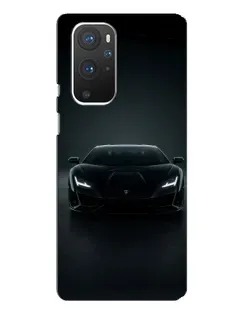 Чехол для OnePlus 9 Pro с картинкой «Черный Lamborghini Aventador»