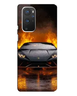 Чехол для OnePlus 9 Pro с картинкой «Lamborghini в огне»