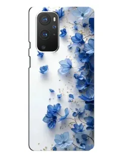 Чехол для OnePlus 9 Pro с картинкой «Голубой цветочный каскад»