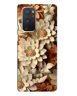Чехол для OnePlus 9 Pro с картинкой «Бежевый флористический декор»