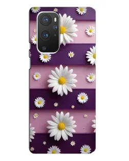 Чехол для OnePlus 9 Pro с картинкой «Ромашки на фиолетовом»