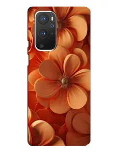 Чехол для OnePlus 9 Pro с картинкой «Оранжевый макро цветок»