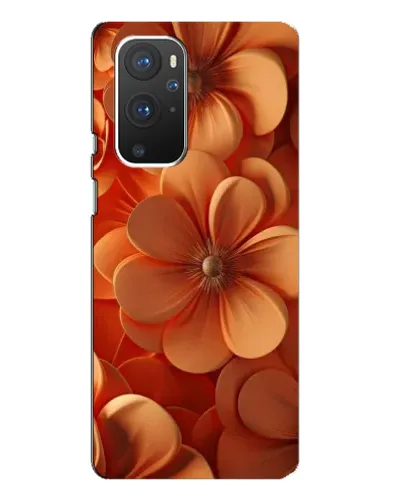 Чехол для OnePlus 9 Pro с картинкой «Оранжевый макро цветок»