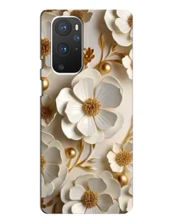 Чехол для OnePlus 9 Pro с картинкой «Белие бумажние  цвети»