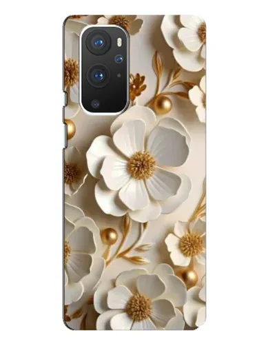 Чехол для OnePlus 9 Pro с картинкой «Белие бумажние  цвети»