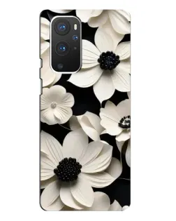 Чехол для OnePlus 9 Pro с картинкой «Объемные белые цветы»