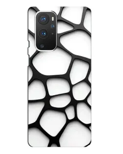 Чехол для OnePlus 9 Pro с картинкой «Белая объемная сетка» Чехол для OnePlus 9 Pro с картинкой «Белая объемная сетка»