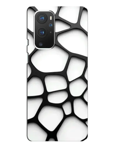 Чехол для OnePlus 9 Pro с картинкой «Белая объемная сетка»