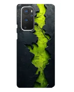 Чехол для OnePlus 9 Pro с картинкой «Салатовый разлом скалы» Чехол для OnePlus 9 Pro с картинкой «Салатовый разлом скалы»