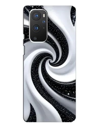 Чехол для OnePlus 9 Pro с картинкой «Черно-белая спираль»