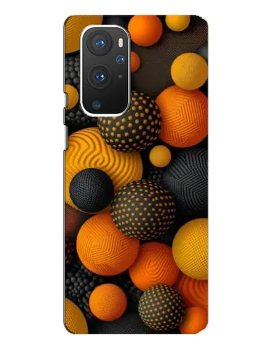 Чехол для OnePlus 9 Pro с картинкой «Объемные оранжевые сферы»