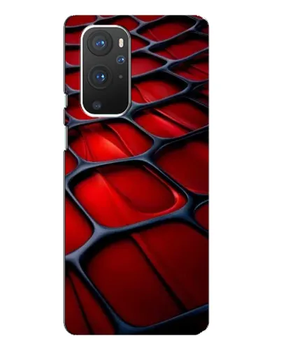 Чехол для OnePlus 9 Pro с картинкой «Красная глянцевая сетка»