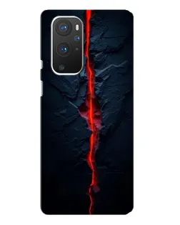 Чехол для OnePlus 9 Pro с картинкой «Kрасная лавовая трещина»