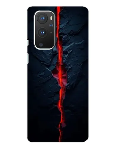 Чехол для OnePlus 9 Pro с картинкой «Kрасная лавовая трещина»