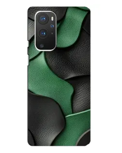 Чехол для OnePlus 9 Pro с картинкой «Зеленые кожаные волны»