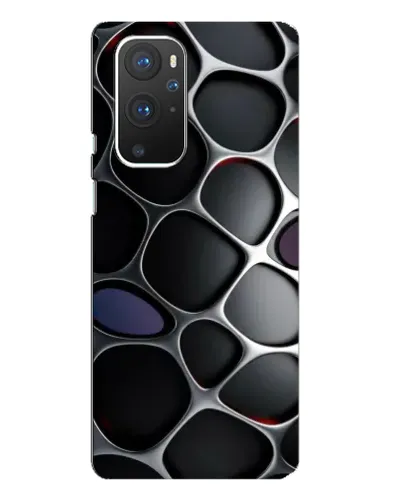 Чехол для OnePlus 9 Pro с картинкой «Объемная темная решетка»