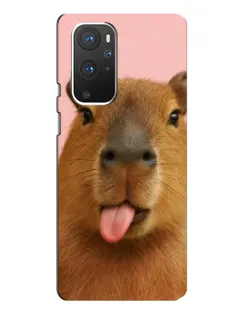 Чохол для OnePlus 9 Pro з картинкою «Капібара з язиком»
